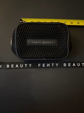 Fenty Beauty Black Mesh Cosmetic Pouch